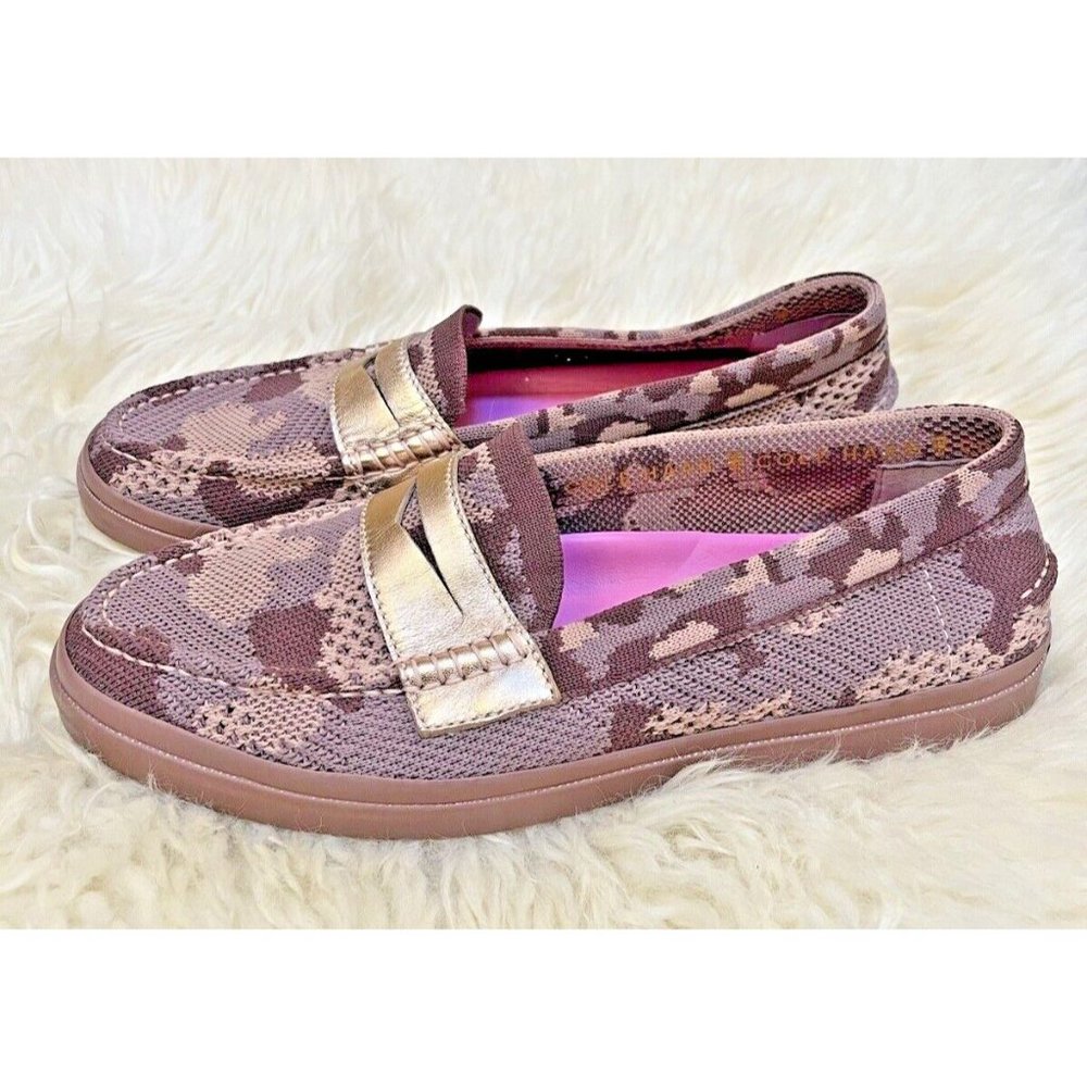 COLE HAAN GRAND OS PINCH MAIN CLASSIC PENNY LOAFER PURPLE CAMO SIZE 10 - Picture 1 of 6
